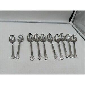 Rogers Cascade Stainless Flatware Lot 6 Tablespoon Soup And 2 Teaspoons Korea